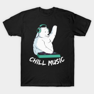 Chill Music DJ Polar Bear T-Shirt